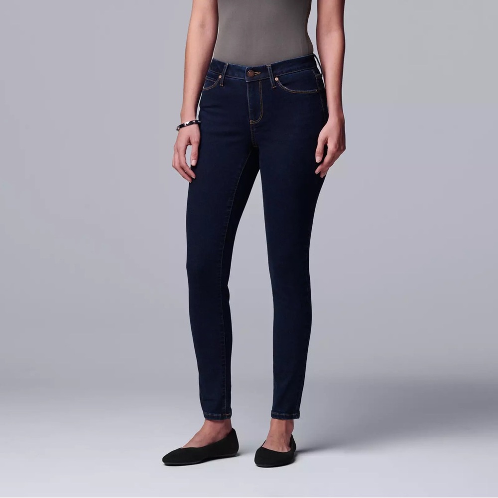 Women's Simply Vera Vera Wang Mid Rise Skinny Jeans